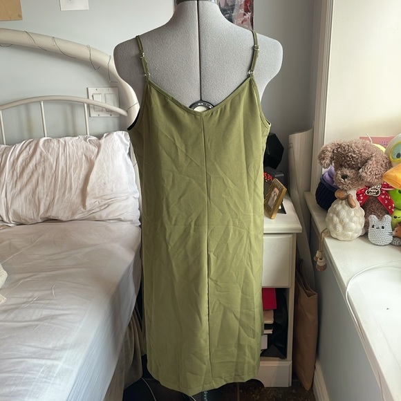 Green Button Up Dress - Picture 3 of 3